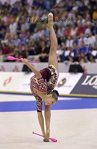 Alina Kabaeva 2001 European Championships: Copyright 2001 Tom Theobald